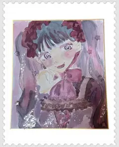 オリジナルイラスト 水彩画 手描き 創作イラスト/アナログイラスト萌え絵 大色紙