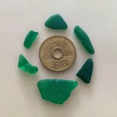 シーグラス3651 ☆モスグリーン☆　アート　アクセサリー