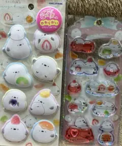 DAIFUKU 立体ステッカーセット 2種　もっちりシール　ウォーターin