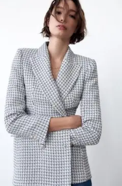 ZARA 新品 ダブルブレスト ブレザー