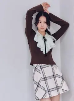 Sustainableロービングチェックミニスカート