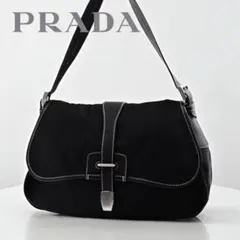 PRADA / Nylon & Leather Buckle Shoulder