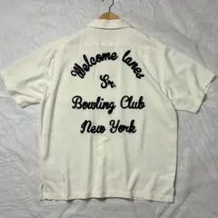 ヒューストン ボーリングシャツ レーヨンオープンカラーシャツ 白 アイボリー Lのサムネイル