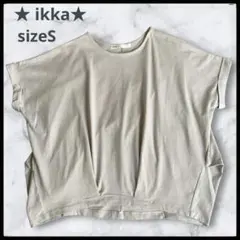 ikka イッカ ドルマンスリーブカットソー　半袖Tシャツ　ライトグレー　Sのサムネイル