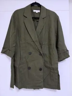 ZARA ダブル リネンブレンドブレザー セットアップ（上）XS（下）S