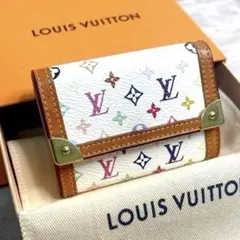 美品✨ルイヴィトン ポルトモネプラ マルチカラー モノグラム ミニ財布
