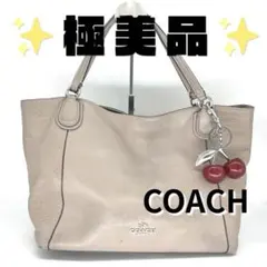 【美品】COACH 35983 2way レザー グレージュ バッグ✨