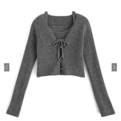 GRL レースアップトップスメキャミニットアンサンブル