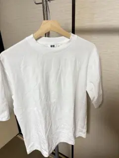 UNIQLO U AIRism コットンオーバーサイズTシャツ 白 Sのサムネイル