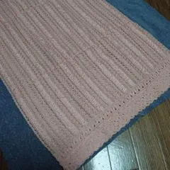 サーモンピンク レース ストール 　未使用