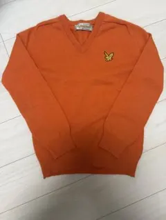 Lyle & Scott ニット S スコットランド製 ラムウール 刺繍ロゴ