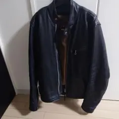 美品 DUFFER INDIGO シングル ライダースジャケット ネイビー - メルカリ