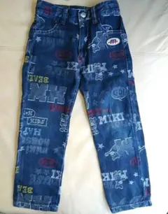 ミキハウス 総柄デニムパンツ　100のサムネイル