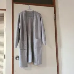 COLZA グレー カーディガン 長袖 ポケット付き