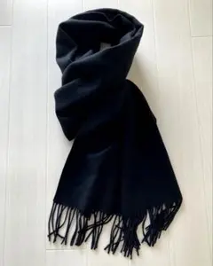 FUNALIVE ウール100% ブラック ストール