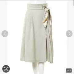 INGNI イング スカーフDカンベルト付ミディスカート プリーツ切り替え　M