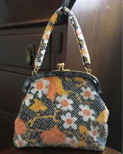 レア　美品　S'60 アメリカ　ヴィンテージ ルーサイト　ビーズ　バッグ