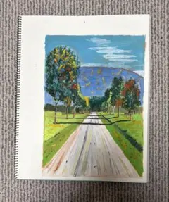 風景画 スケッチブック アート作品 「エヴォルトへの道」模写 風景画 スケッチブック アート作品 「エヴォルトへの道」模写 - メルカリ