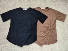 Bou Jeloud 半袖Tシャツ 2枚セット☆ ブラック ブラウン