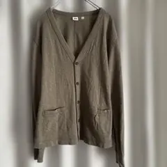 ユニクロ コットンカーディガン メンズ М グレー