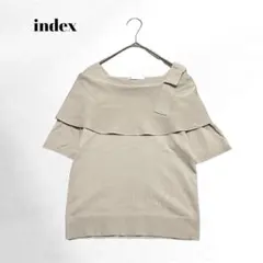 【index】トップス/半袖ニット/肩リボン/レーヨン/可愛い/キレイめ/春夏のサムネイル