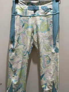 花柄ストレッチハイウエストタイツ