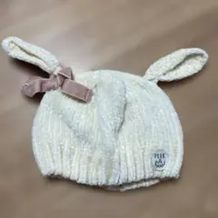 PEEK A BOO クリーム色 ベビー帽子 46-48