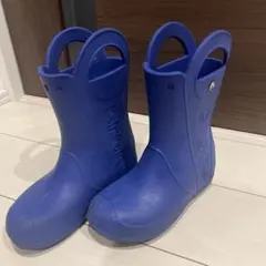 crocs キッズ用長靴 青　j2