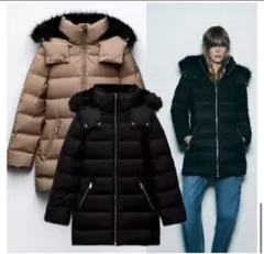 ZARA セミロングダウンジャケット XS ZARA セミロングダウンジャケット XS