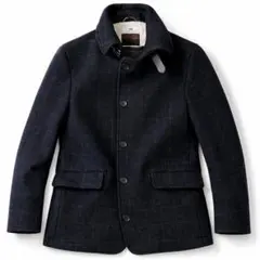 SHIPS メルトンPコート ネイビー M ウール 美品 定価3.3万