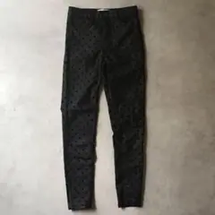 ZARA ザラ　ブラック　水玉　デニムパンツ　1975 レディース　D