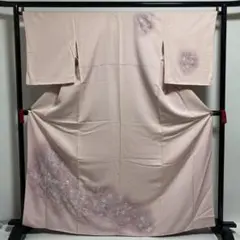 【新品未使用・仕立上・正絹】訪問着－１０＜地柄入・ぼかし＞丈１６４㎝　裄６７ｃｍ