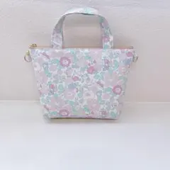 【数量限定】リバティ　タナローン　ベッツィ持ち手付き保冷ポーチ