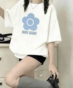 MARY QUANT フラワープリント Tシャツ