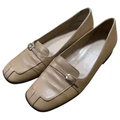 BALLY バリー ベージュ デザイン レザー ローファー 37EU