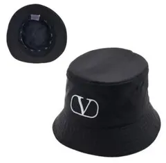 【正規品】VALENTINO ヴァレンティノ Vロゴ バケットハット ブラック