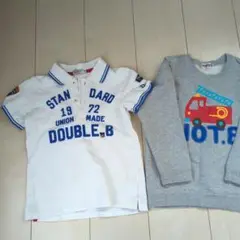 DOUBLE.B ポロシャツ & HOTTO ビスケット トレーナー 110