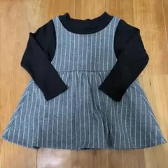 ストライプ柄長袖ワンピース 95cm