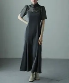 etoll. 3wayレースボレロ&マーメイドキャミドレス ネイビー