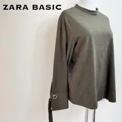 ZARA BASIC ザラベーシック スエード調スリーブリボントップスのサムネイル