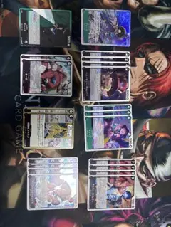 ワンピースカード セット 緑黒ブルック　デッキパーツ　ブルックsr