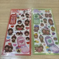 モンチッチ シール 2枚　平成はっぴーフォン
