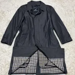 アクアスキュータム　ステンカラーコート　ダークグレー　34　S〜M　ライナー