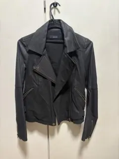 mystic 黒 ライダースジャケット　本革　豚革