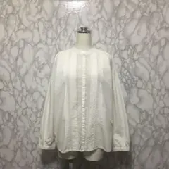 インド製　quatre saisons キャトルセゾン　デザインブラウス　レース