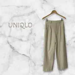 ユニクロ　タックワイドパンツ　456116 クリーム