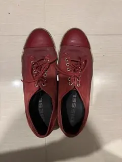 DIESEL レッド スエード スニーカー ローカット ディーゼル