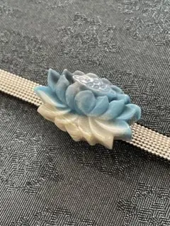 天然石 蓮 帯留め