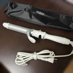 SALONIA セラミックカール ヘアアイロン 32mm ホワイト