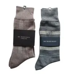 87A-メンズ ソックス 2足 セット / バーバリー/